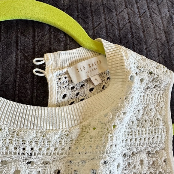 TED BAKER MALEKO LACE STITCH DRESS, WHITE,size:1,zero waste,GREAT FOR HOLIDAYS! - Picture 12 of 15